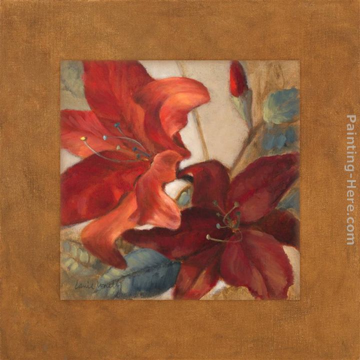Crimson Fleurish I painting - Lanie Loreth Crimson Fleurish I art painting